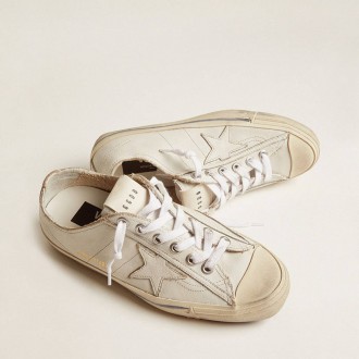 Golden Goose V-Star In Vintage Effect Leather