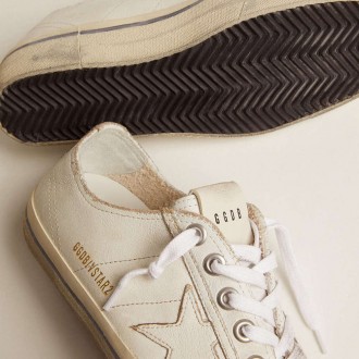 Golden Goose V-Star In Vintage Effect Leather