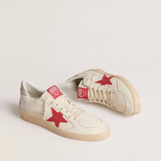 Golden Goose Valentine'S Day Ball Star With Red Leather Star And Red Swarovski Lettering Golden Goose Valentine'S Day Ball Star With Red Leather Star And Red Swarovski Lettering
