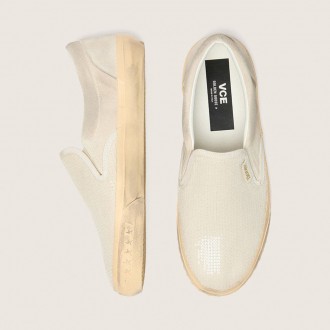 Golden Goose Vce Penstar In Beige Suede And Pearl-Colored Sequins