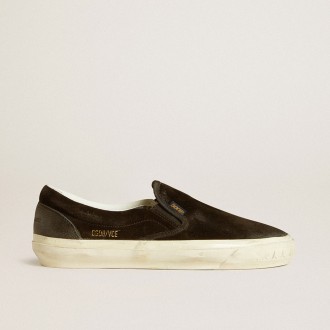 Golden Goose Vce Penstar In Black Suede With Black Leather Heel Tab