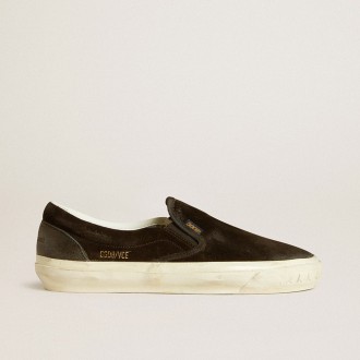 Golden Goose Vce Penstar In Black Suede With Black Leather Heel Tab