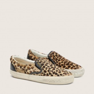 Golden Goose Vce Penstar In Leopard-Print Pony Skin With Black Leather Heel Tab